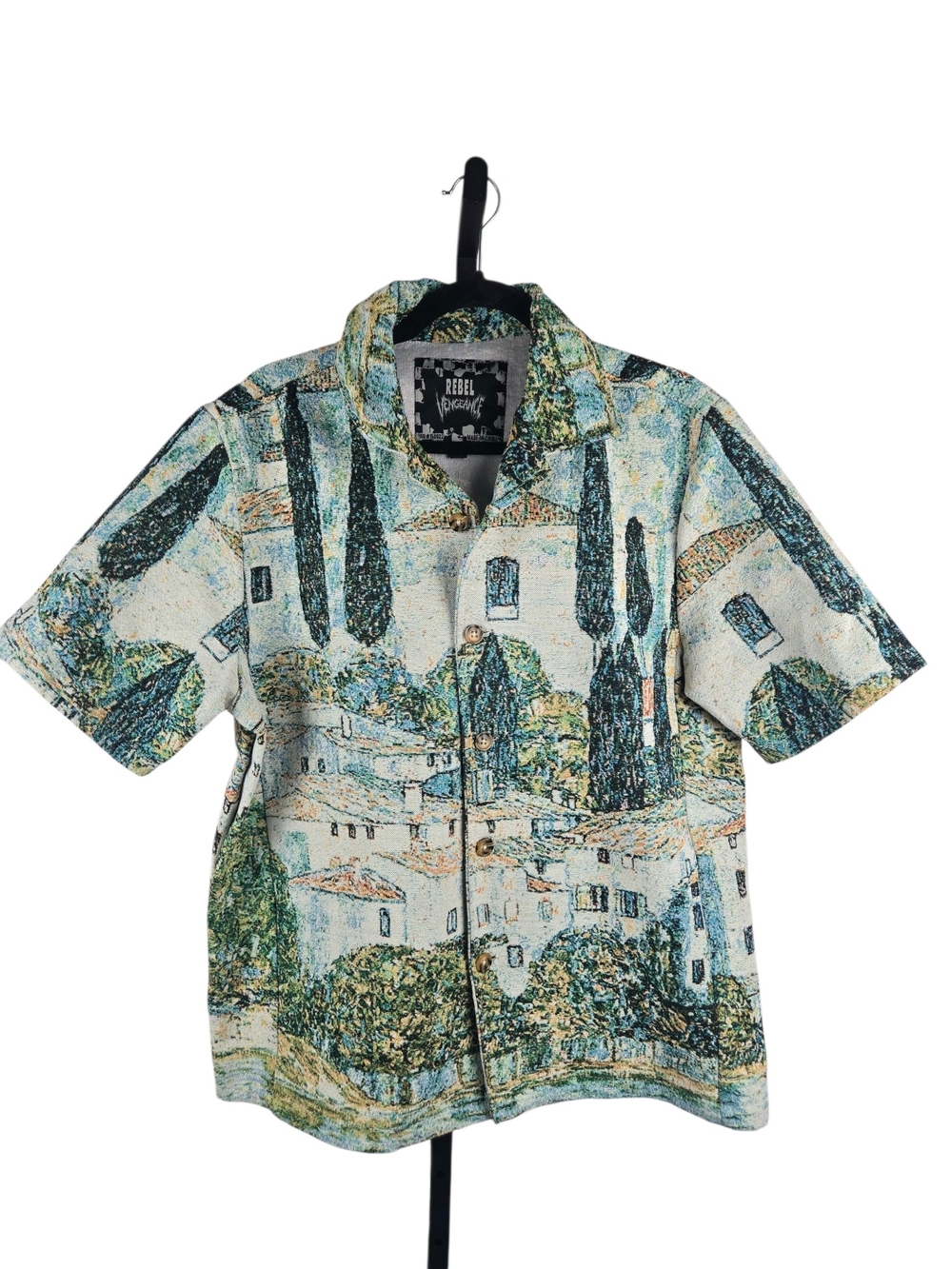Rebel Vengeance Klimt Church in Cassone Landscape Shirt Multicolor L